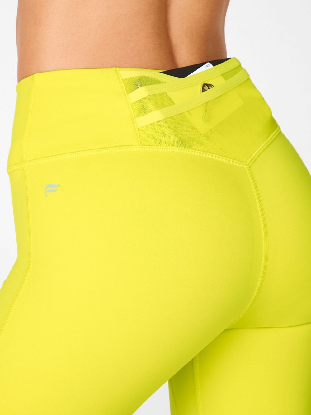 Fabletics Trinity Motion365 High-Waisted Green Capri - Size Medium - Picture 3 of 10